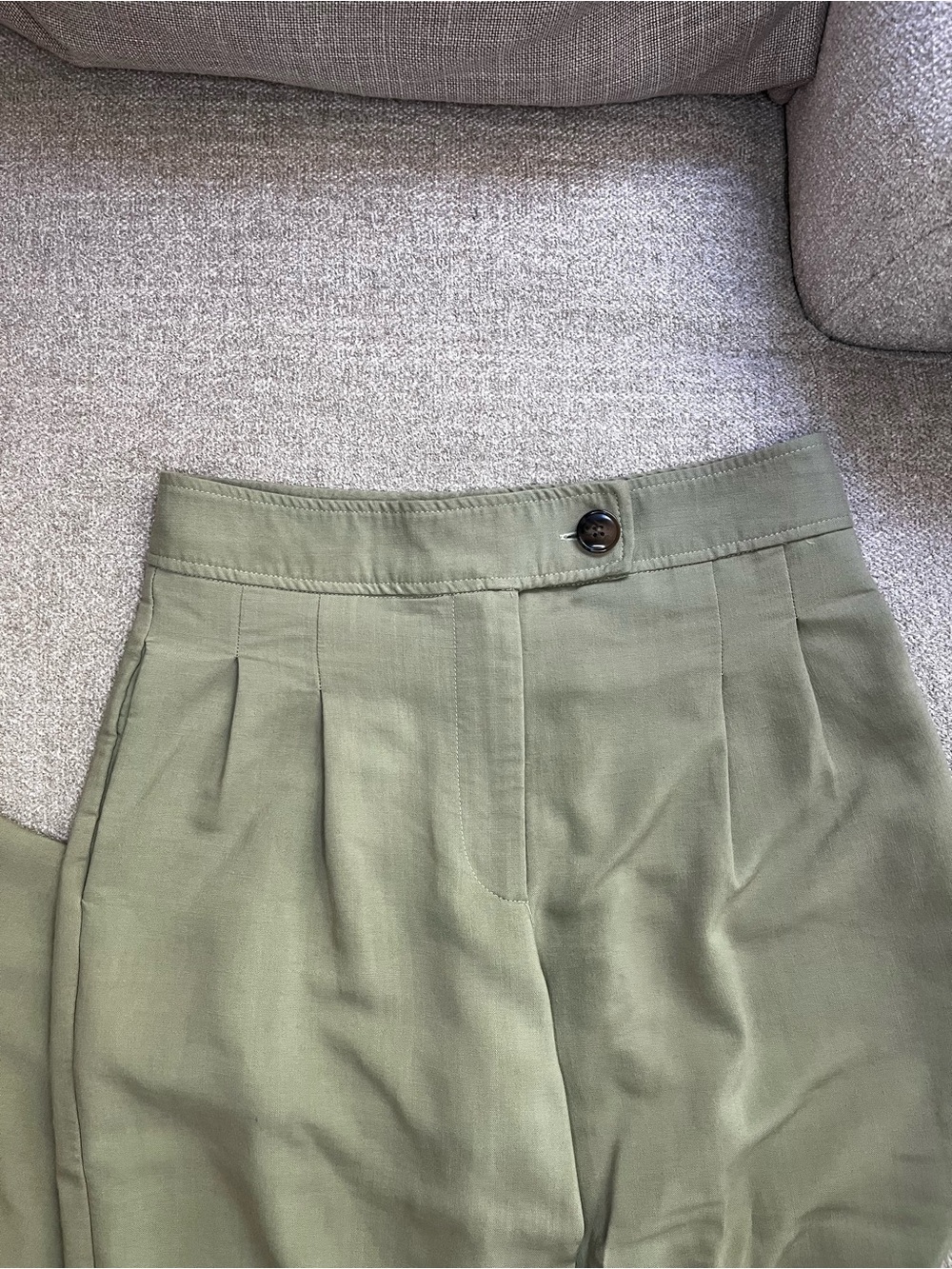 Tahari Olive Green Trousers Size 4 - Picture 2 of 15